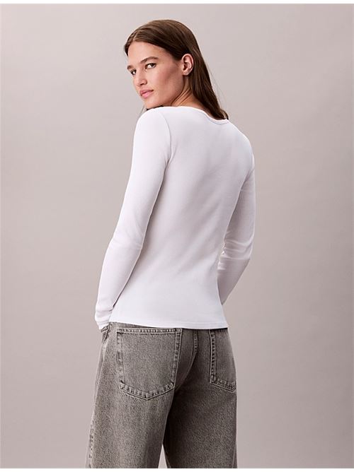 ls woven label 2x2 baby rib scoo CALVIN KLEIN JEANS | LV047D218GYAF